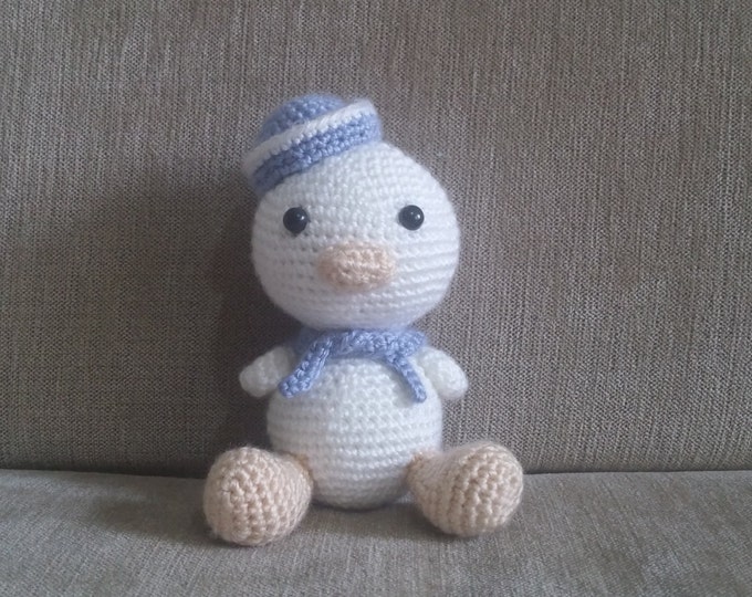 Amigurumi Duck Crochet doll Amigurumi Doll Nursery decor Woodland animals toy Preemie kids gift Crochet baby gift amigurumi animal toy