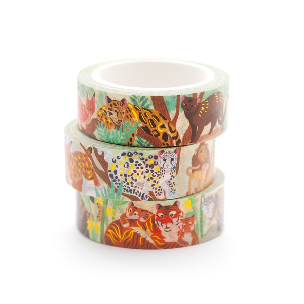 Wild Cat Washi Tape (1 roll)