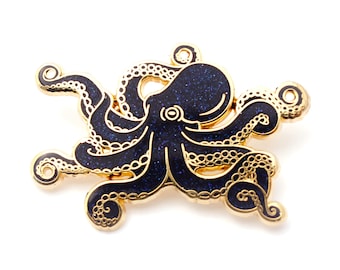 Oktopus Pin - Midnight Glitter