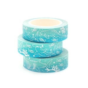 Cinta Washi de Tiburón (1 rollo)