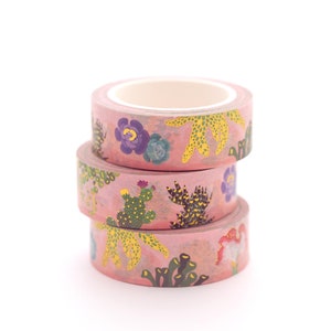 Suculentas y cinta Cacti Washi (1 rollo)