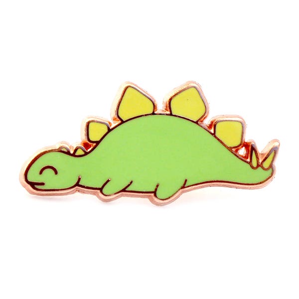 Sleepy Stegosaurus Pin