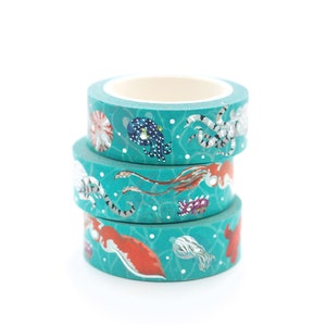 Cinta washi de cefalópodos (1 rollo)