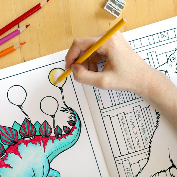 Dinosaur coloring book (adult coloring book coloring book for adults colouring book coloring pages for kids coloring book for kids science)