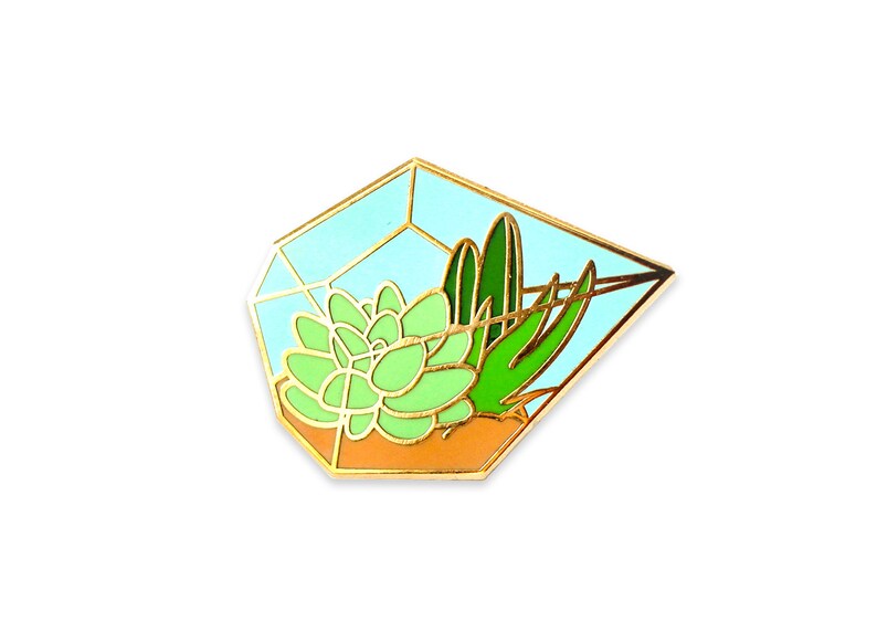 Succulent Terrarium Pin 