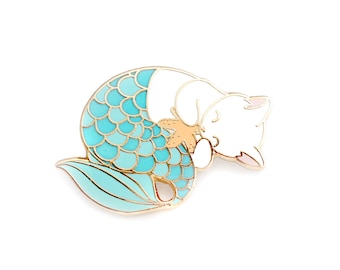 Blue Purrmaid Pin