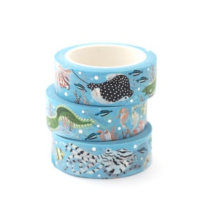 Cinta Washi de arrecife de coral (1 rollo)