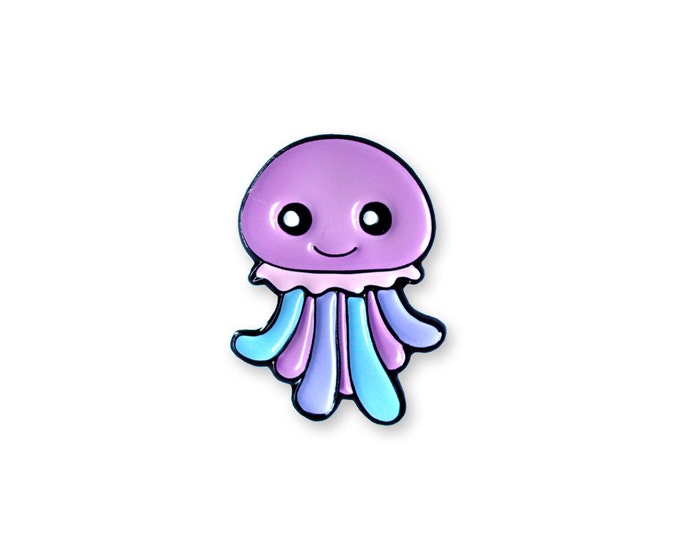 Jellyfish Enamel Pin soft Enamel Pin Lapel Pin Badge Enamel Etsy