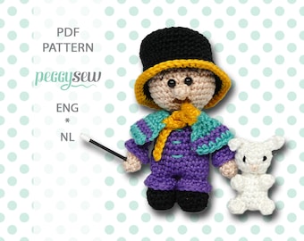 Mini Ralph the Rabbit Magician, amigurumi crochet pattern