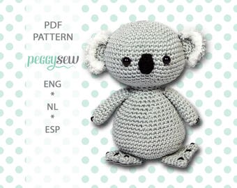 Amigurumi crochet pattern Koala mother and baby, PDF, ebook, cuddly toy