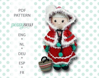 Maxi Mrs Santa, amigurumi crochet pattern, PDF, ebook