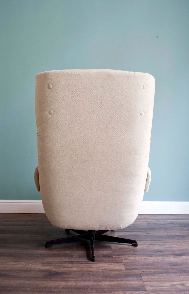 Natasha Upcycled Steelcase Swivel Wingback Armchair Etsy UK