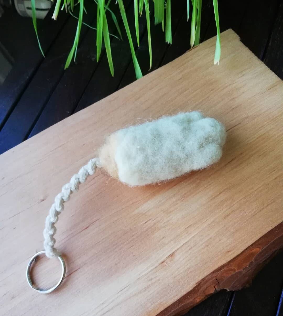 Rabbit's foot good luck charm felted Etsy