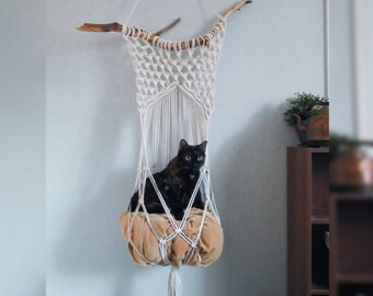 Mau-Kula Makrame Kissanpeti - Macrame Cat Bed Hammock