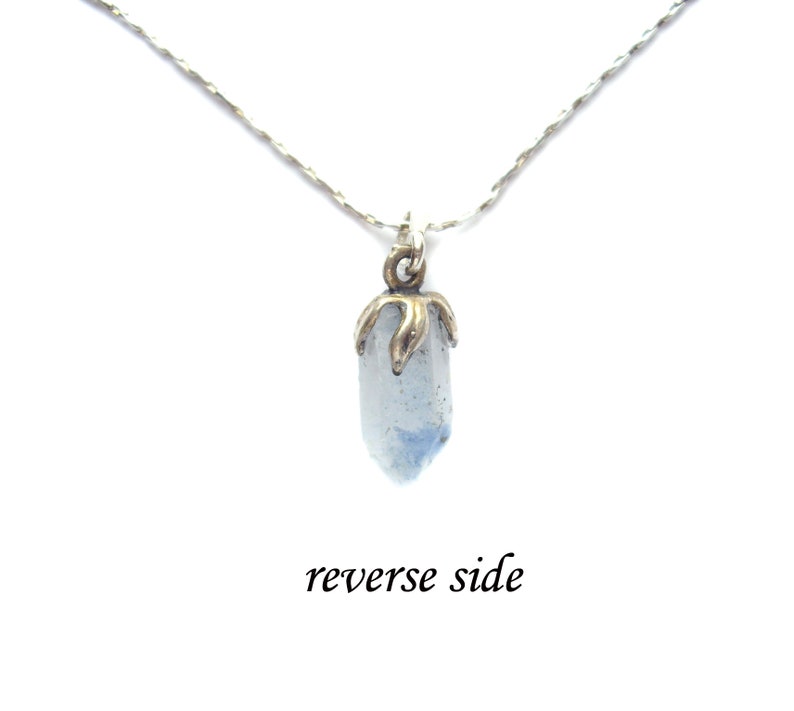 Crystal necklace Quartz necklace Dainty necklace Natural stone necklace Everyday necklace Sterling silver necklace Gift for women Mom gift