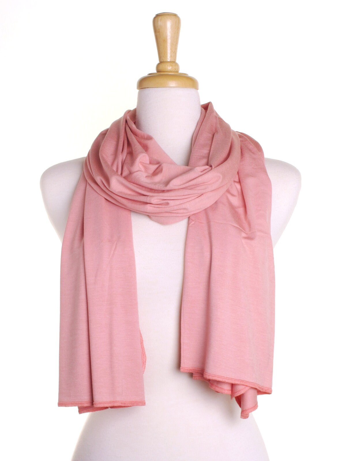 Cute Pink Jersey Scarf / Summer Autumn Scarf / Christmas Gift Etsy