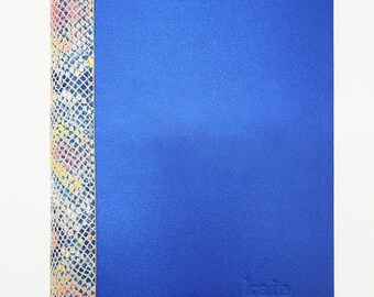 Notebook with Hidden Wire Binding and Beautiful genuine Leather Colorful Snake detail