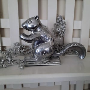 Vintage Squirrel Shaped Nutcracker Cast Aluminum