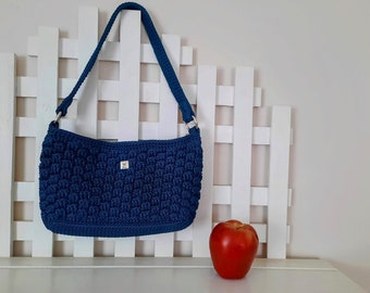 Shoulder Strap Purses Spring and Summer Styles Black & White BUENO Brand OR Blue Macramé Lina Bag Each Sold Separately