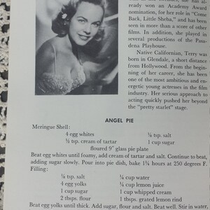 Vintage Cookbook Celebrity Recipes Compiled by Helen Dunn Hardcover 1958 Contains Many Photos of Movie Stars RARE 1950's Cookbook image 5
