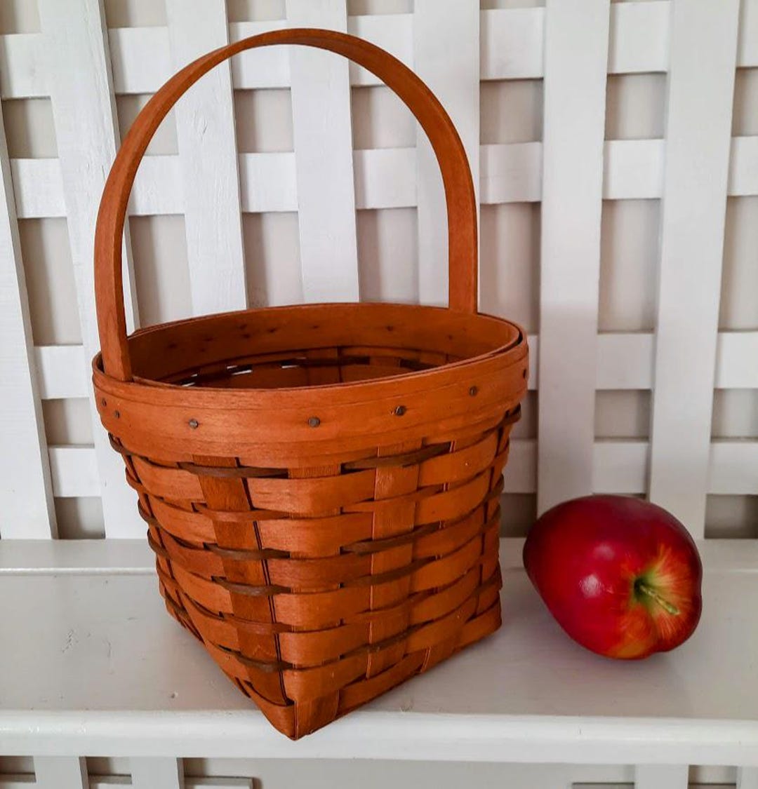 Vintage LONGABERGER Basket Hand Woven Dresden Ohio Designer Signed