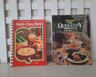 Vintage 1970's Cookbooks Quick & Easy Favorite Recipes of Home Economics Teachers OR Southern Living The Quick and Easy Cookbook