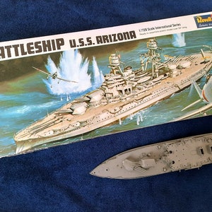 Vintage Model Kit Revell Battleship U.S.S. Arizona H 1969 OR Airplane Kit 3208 COMET AERONKA K Seaplane Flying Balsa Wood Scale Model