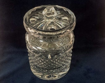 Galway Irish Crystal Jar with Open Work Lid OR Cut Crystal Biscuit Barrel BOTTOM Replacement Piece