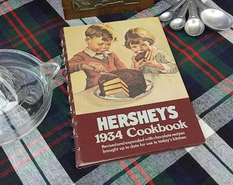 Hershey's Chocolate 1934 Cookbook Revised for Today's Kitchen Hardcover Spiral Bound 1971 Edition