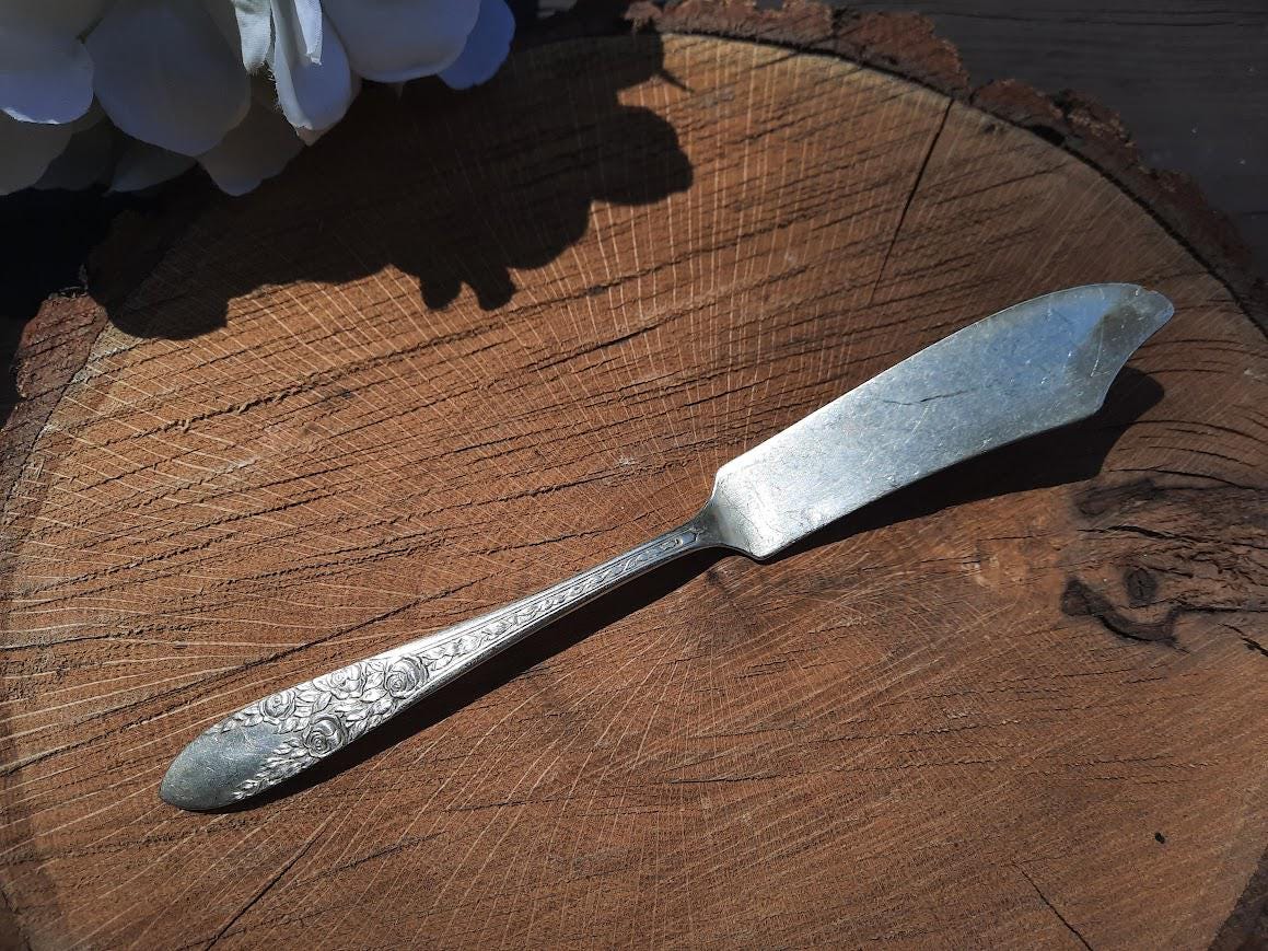Vintage Silverplate National Silver Co. ROSE & LEAF Pattern 1937 ...