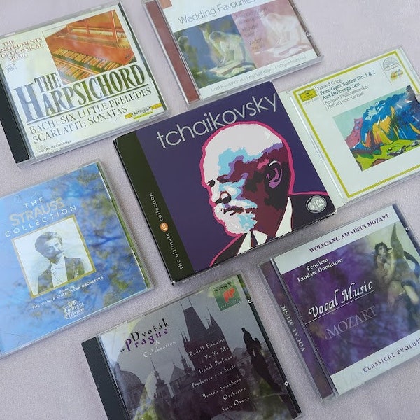 Classical Music CDs Bach Strauss Mozart Tchaikovsky Edvard Grieg Dvorak in Prague-Each Sold Separately