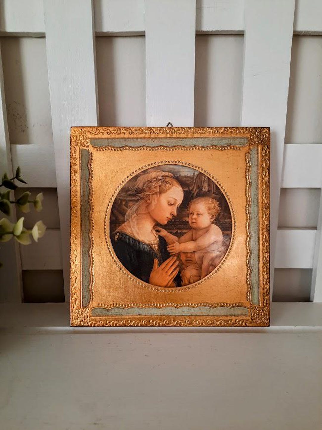 Vintage Florentine Madonna and Child Wall Decor Italian Made ...