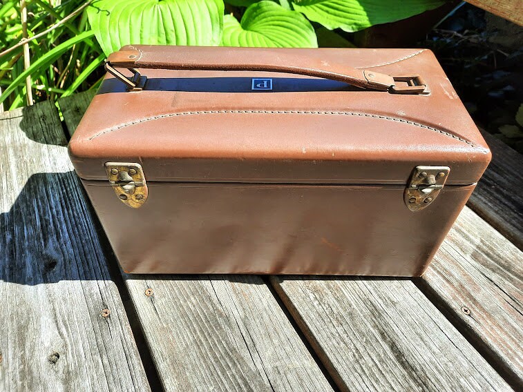 Vintage Luggage SHORTRIP Toiletries Case 1950's Era Brown Carry on