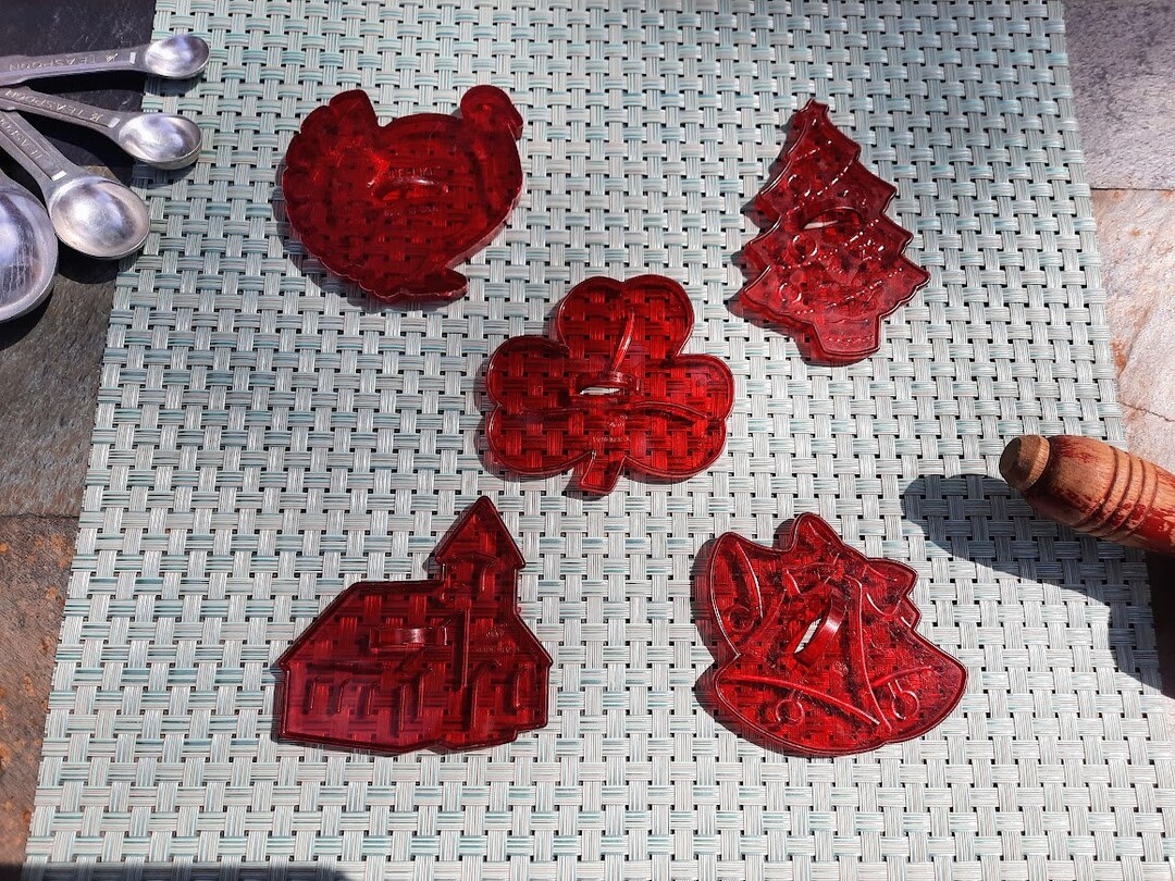 Ruby Cookie Cutter Vintage Red Cookie Cutters HRM Christmas and Assorted Designs Each Sold ...