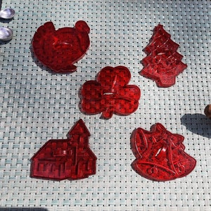 Vintage Red Cookie Cutters HRM Christmas and Assorted Designs Each Sold Separately
