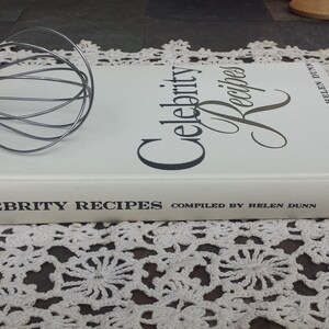 Vintage Cookbook Celebrity Recipes Compiled by Helen Dunn Hardcover 1958 Contains Many Photos of Movie Stars RARE 1950's Cookbook image 2