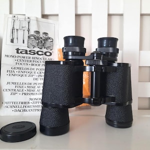 Binoculars TASCO 7 x 35 393 Ft/1000 Yds Mono-Power Binoculars Center Focus Zip Focus Roof Prisms Bird Watching Hiking Camping Gear