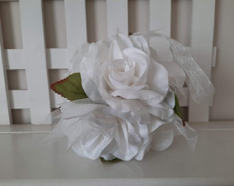 White Roses Kissing Ball Wedding Accessory