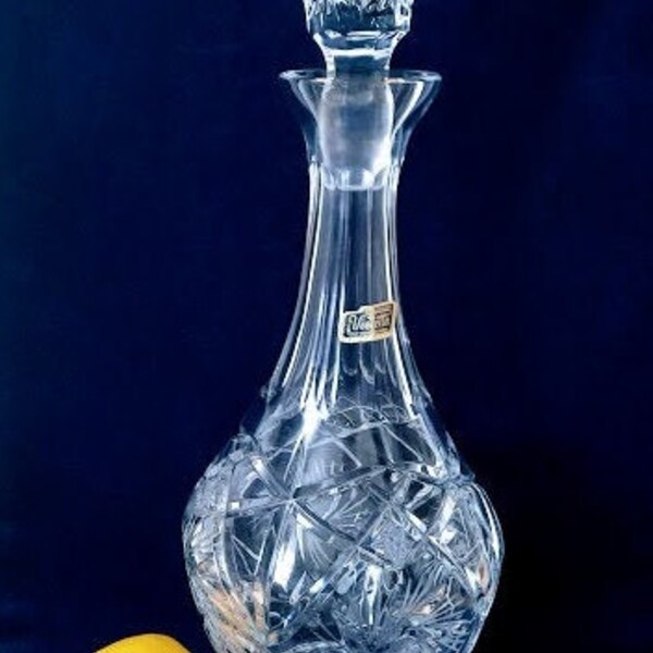 Poland Lead Crystal Decanter Etsy