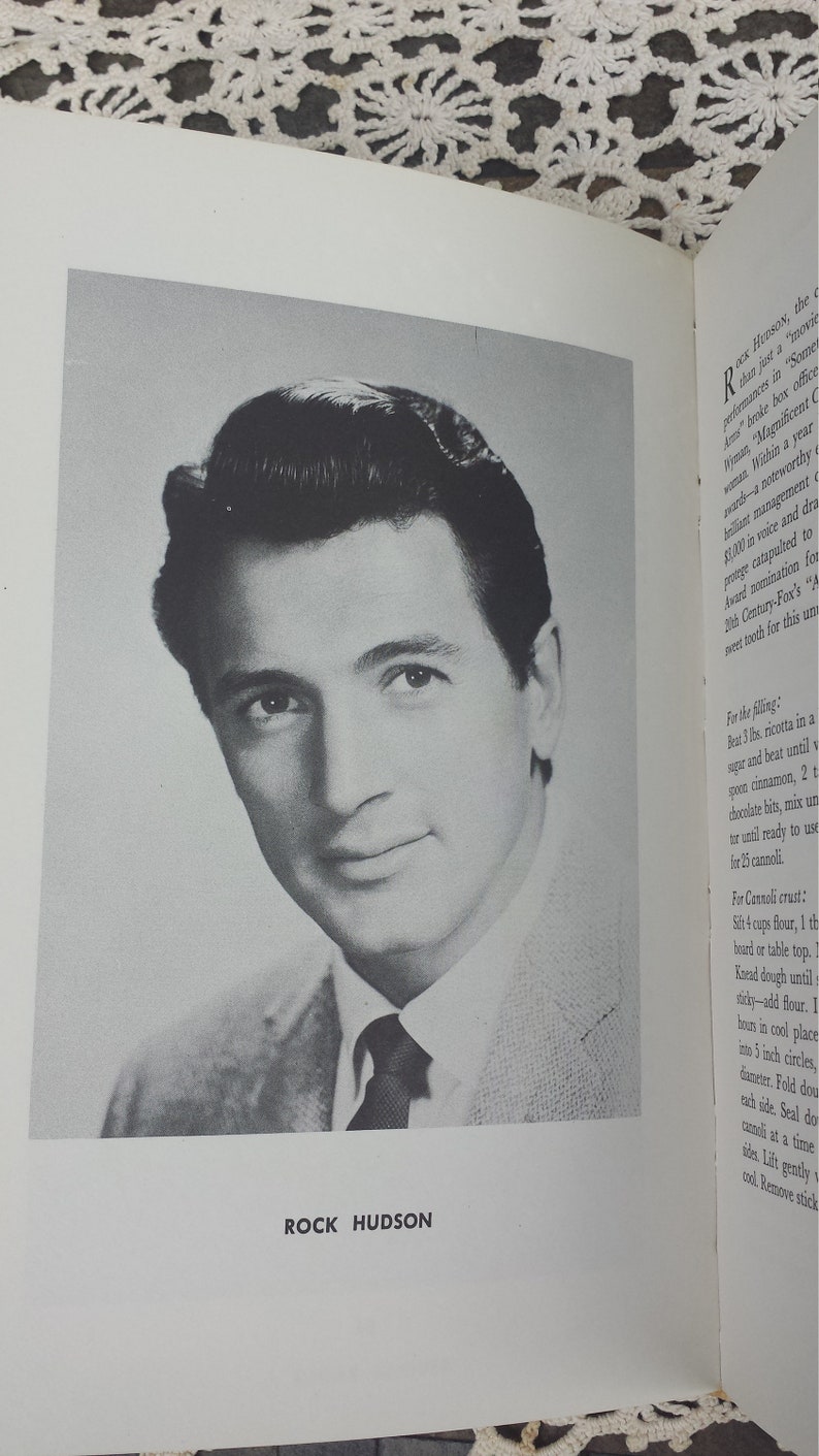 Vintage Cookbook Celebrity Recipes Compiled by Helen Dunn Hardcover 1958 Contains Many Photos of Movie Stars RARE 1950's Cookbook image 7