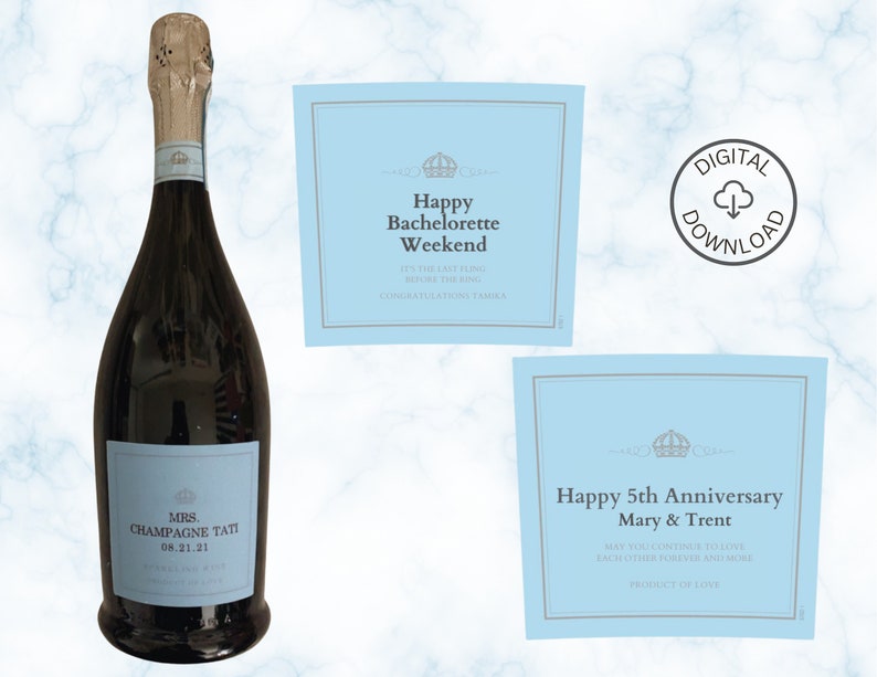Custom Bottle Labels, Prosecco La Marca, Groomsman and Bridesmaid Gifts ...