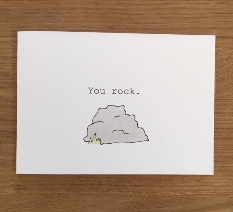 You Rock Card Etsy