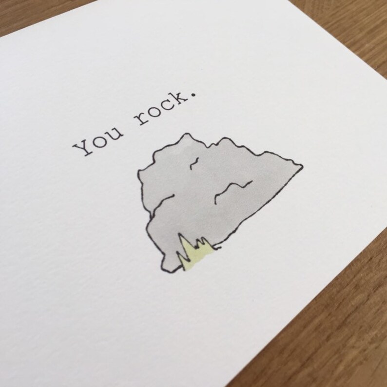 You Rock Card Etsy