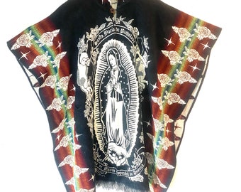 Guadalupe Virgencita Jungfrau Maria Alpaka Poncho Virgen de Guadalupe