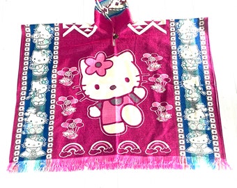 Hello Kitty Poncho  Alpaca Wool Blend Adult size