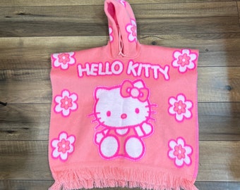 Kids Poncho Hello Kitty Poncho  Alpaca Blend Poncho Unisex