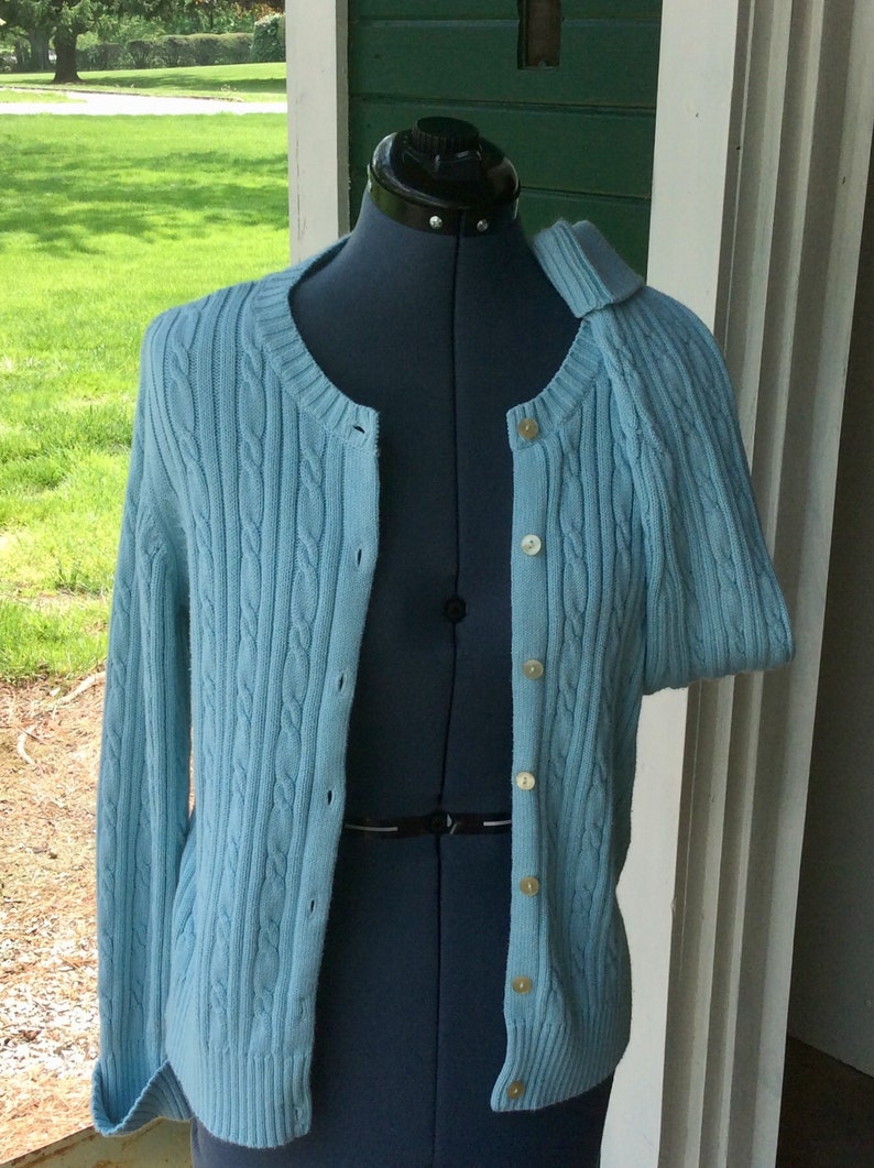 Vintage Casual Corner Annex cable knit cardigan sweater.