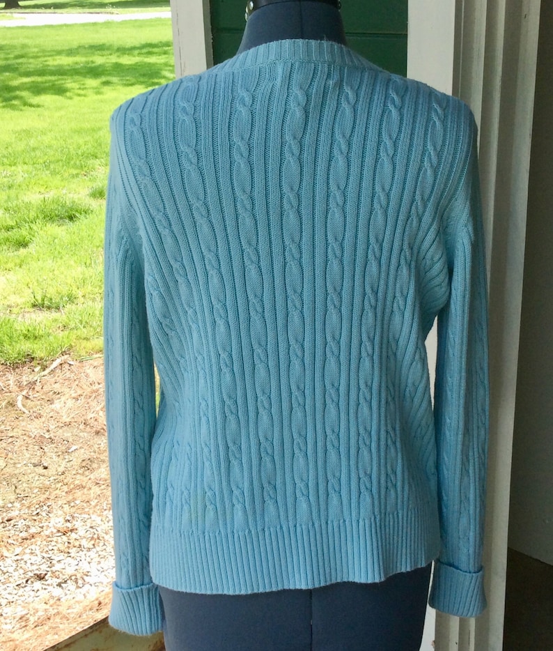 Vintage Casual Corner Annex cable knit cardigan sweater.