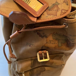 1A Classe Vintage Alviero Martini Géo Soft Back Pack with name Tag
