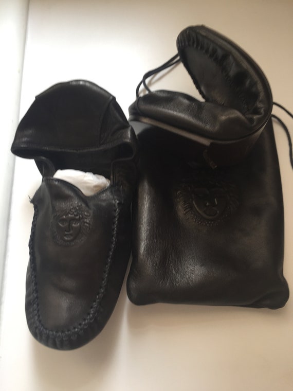 versace leather slippers